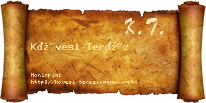 Kövesi Teréz névjegykártya