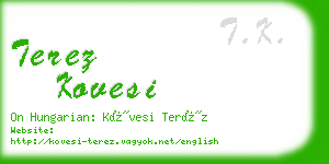 terez kovesi business card